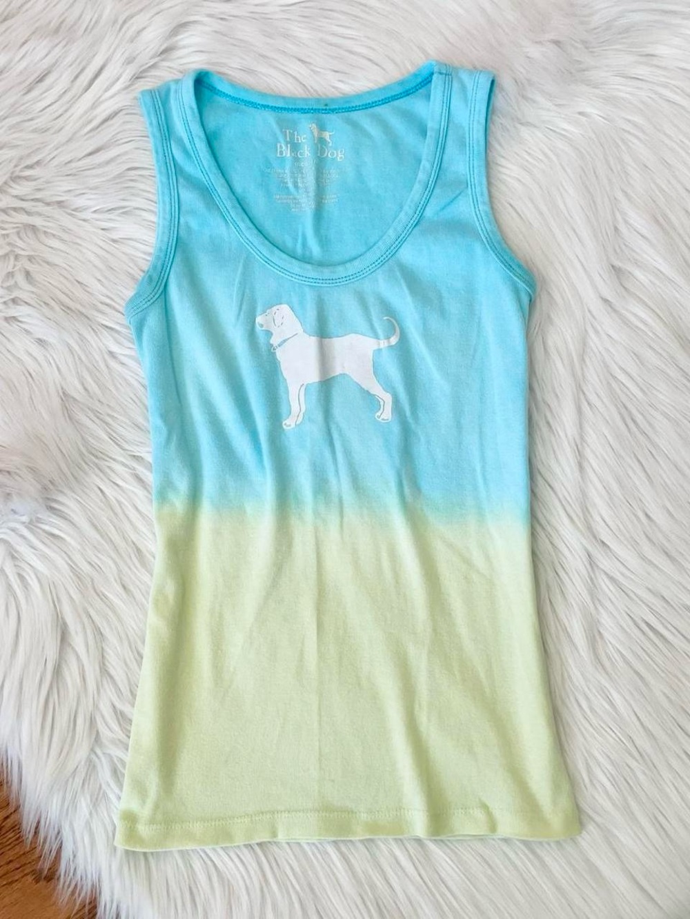 Vintage 2010s coastal girl tank top by Black Dog